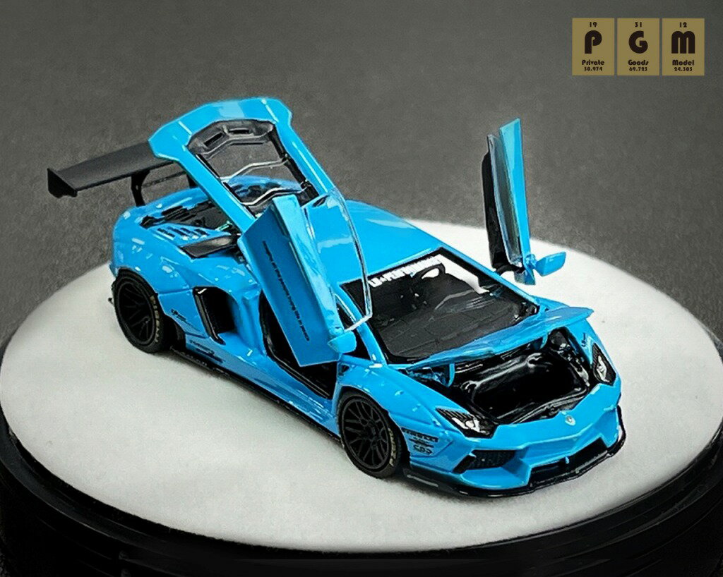 PGM LBWK LP700-4 BB Blue- Rotating display (1/64 Scale) 【PGM-640413-2】 (ミニカー)
