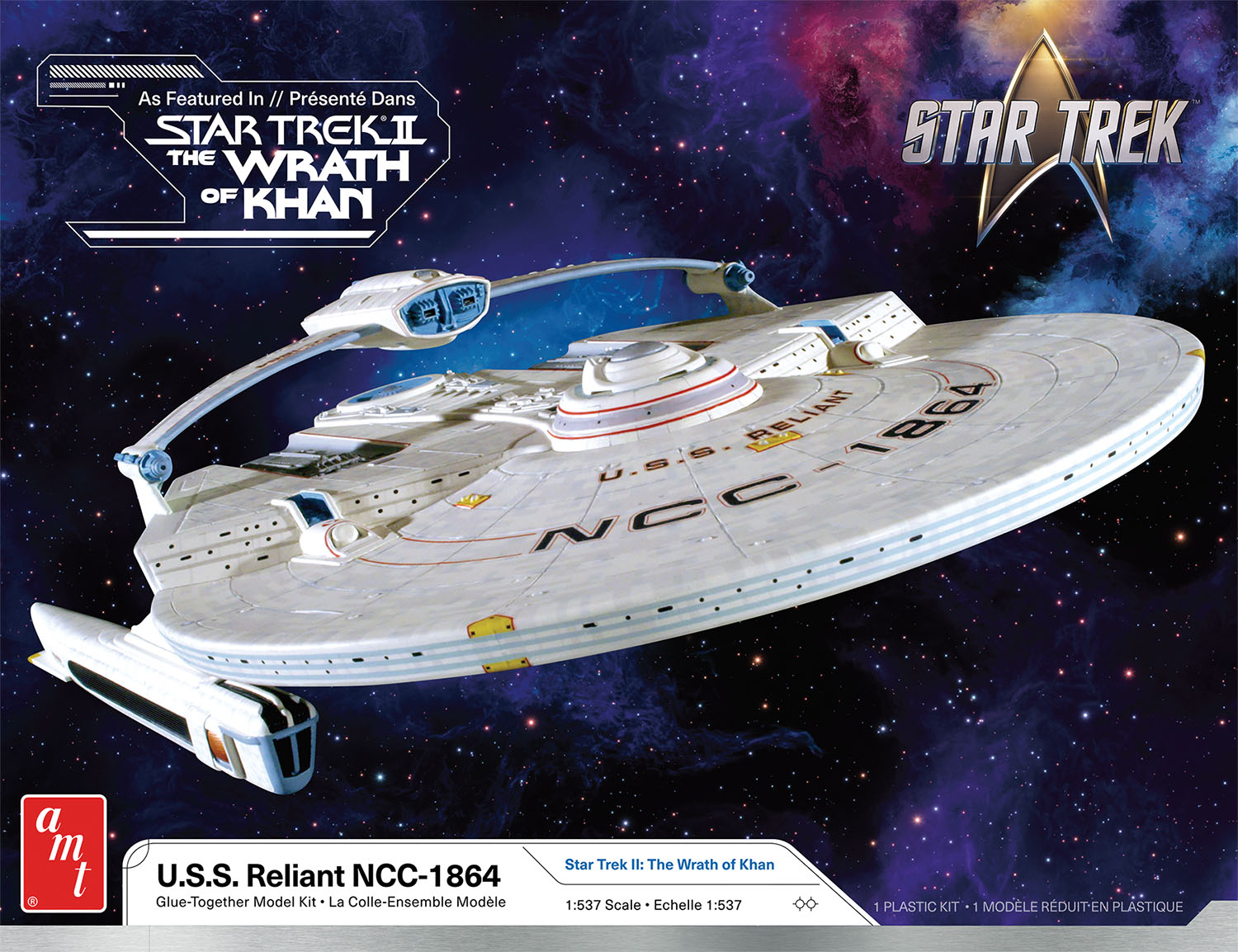 1/537 『スター・トレックII カーンの逆襲』 U.S.S.リライアント NCC-1864 【AMT1457】 (プラスチックモデルキット)