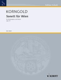 【輸入楽譜】コルンゴルト, Erich Wolfgang: ウィーンのためのソネット Op41(メゾ・ソプラノ)