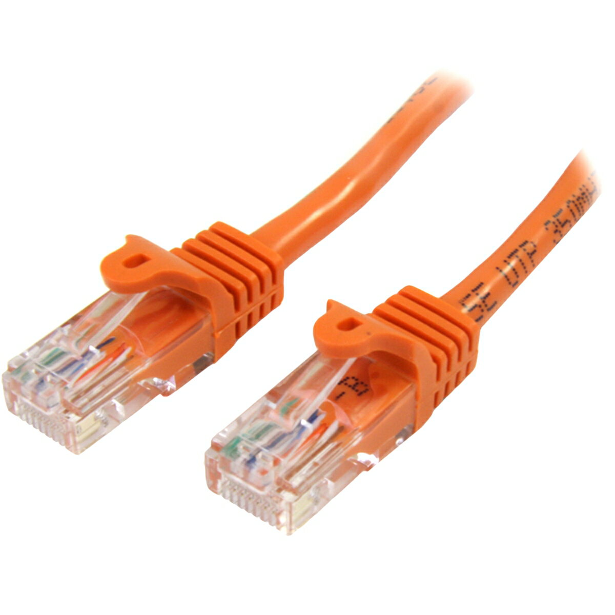 カテゴリ5e LANケーブル（Cat5e） RJ45コネクタ（ツメ折れ防止カバー付き） 2m オレンジ