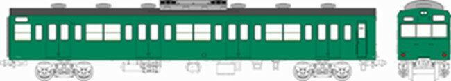 トラムウェイ 1/80 国鉄103系低運転台・非ユニット窓・冷房車・青緑1号(クハ103) 【TW-103BGD】 (鉄道模型 HOゲージ)