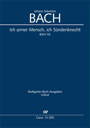 【輸入楽譜】バッハ, Johann Sebastian: カンタータ 第55番「われは貧しき者、われは罪のしもべ」 BWV 55(独語・英語)/ロイ編: 指揮者用大型スコア