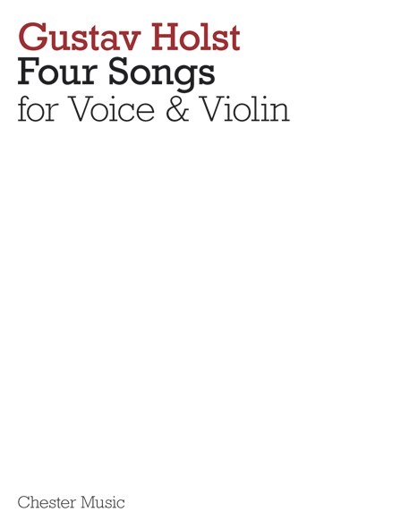 【輸入楽譜】ホルスト, Gustav: 4つの歌曲 Op.35 (高声用): オブリガート・バイオリン付
