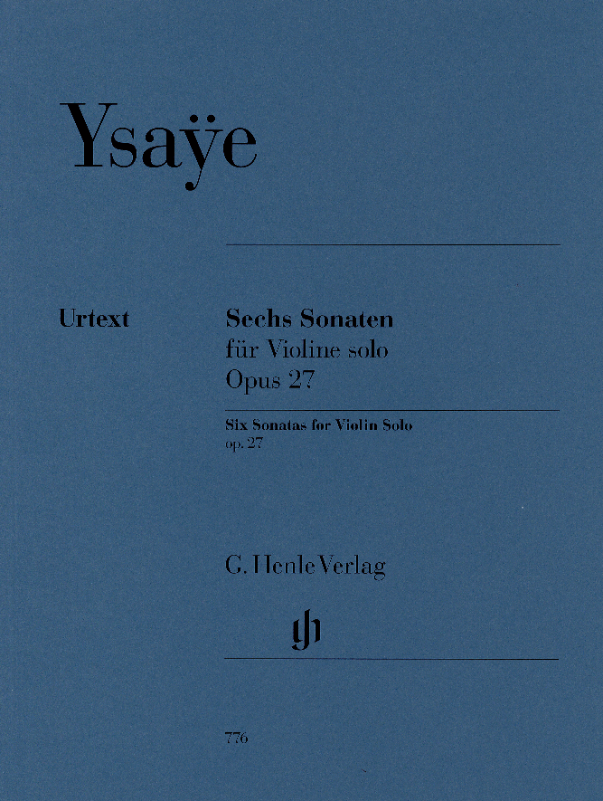 【輸入楽譜】イザイ, Eugene: 6つの無伴奏バイオリン・ソナタ/原典版
