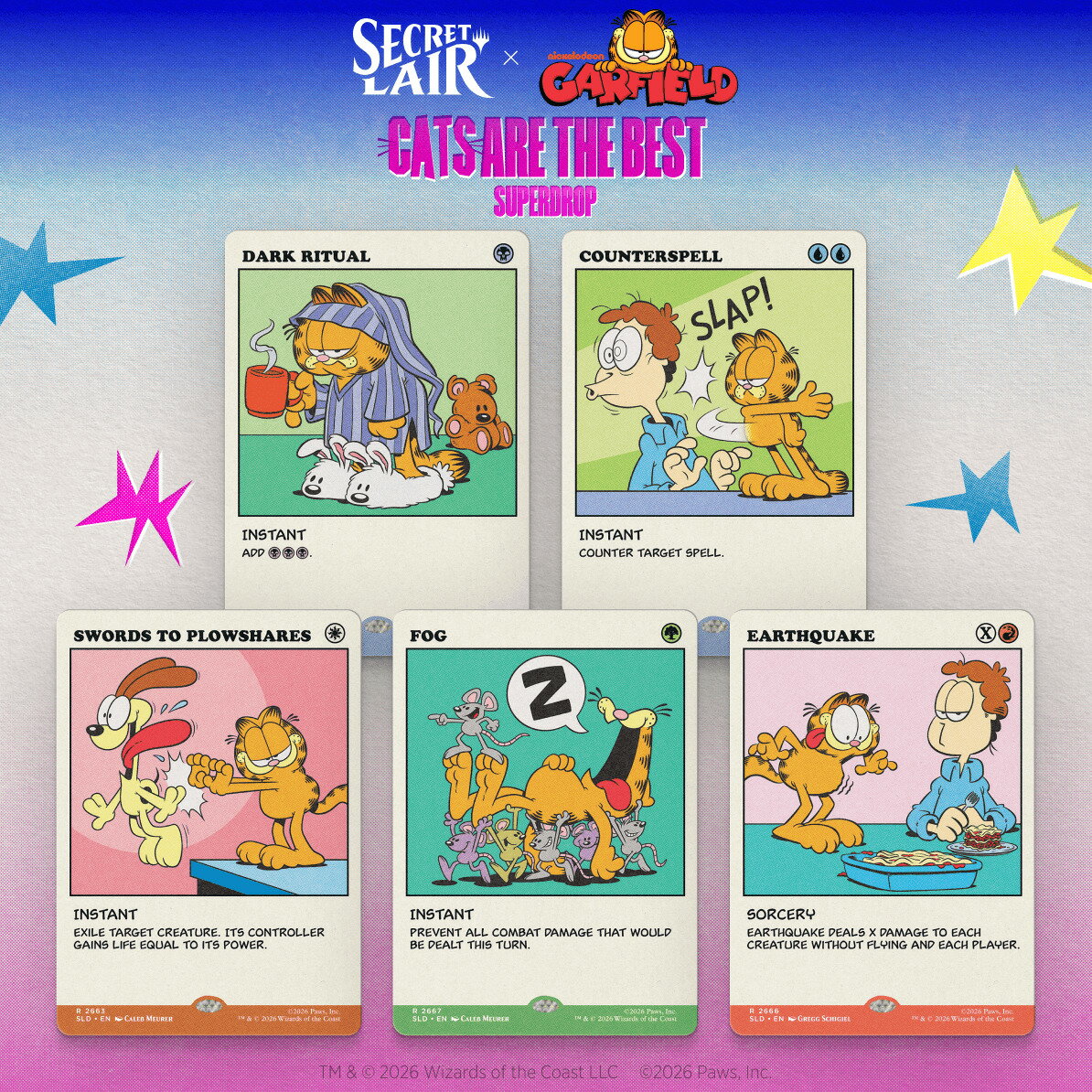 マジック：ザ・ギャザリング Secret Lair Cats are the Best Superdrop Secret Lair x Garfield: As Intended【クレジットカード決済限定】