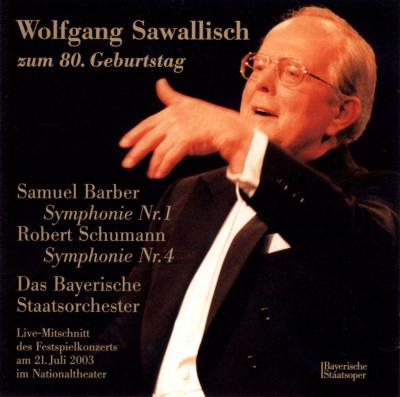 【輸入盤】交響曲第4番、バーバー：同第1番　サヴァリッシュ＆バイエルン国立管（2003）