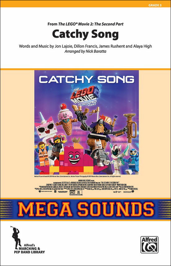 【輸入楽譜】映画「レゴ・ムービー 2」 より キャッチー・ソング/マーチング・バンド用編曲/バラッタ編: スコアとパート譜セット