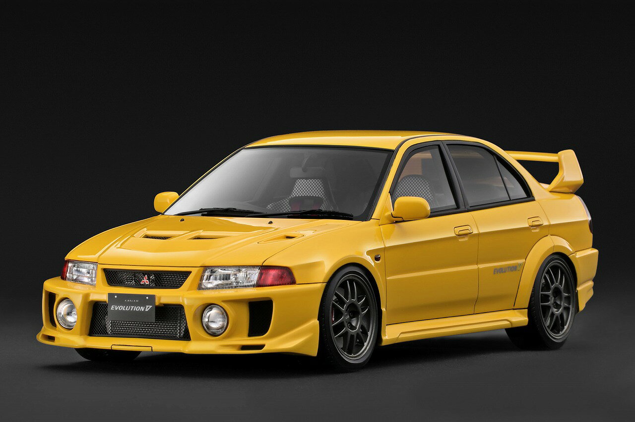 モデルの見所＞＞
「LANCER EVOLUTION V (CP9A) 」を1/18スケールレジンモデルで再現。
ボディカラー：イエロー。
OZ17 F1タイプ17インチホイール(ガンメタリック）にローダウン仕様。
純正エアロパーツ(フォグランプ一体型バンパー、サイドステップ、リヤウィング）ブレーキキャリパー(レッド）、純正レカロシート、4点シートベルト、純正MOMOタイプステアリング、大径1本出しマフラーを装着。

※画像は試作品です。
※メーカー都合により大幅な発売延期や発売中止が発生する場合がございます。予めご了承ください。
※掲載の製品は全て商品化申請中です。

・ホビー系商品についての諸注意
メーカー都合により発売の大幅な延期が発生する可能性がございます。
予約商品についてはメーカーから順次入荷次第の発送となります。メーカー公表の発売日とは異なる場合がございますのでご了承ください。【対象年齢】：