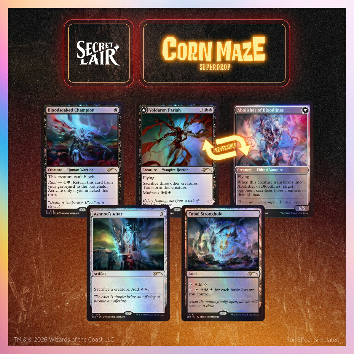 マジック：ザ・ギャザリング Secret Lair Corn Maze Superdrop Artist Series: Veronique Meignaud Traditional Foil Edition【クレジットカード決済限定】