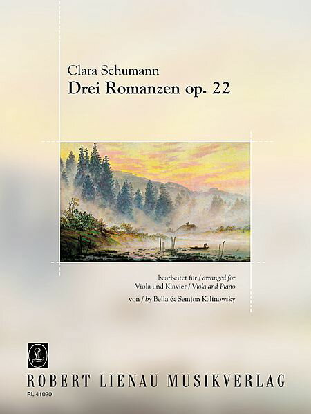 【輸入楽譜】シューマン, Clara: 3つのロマンス Op.22(ビオラとピアノ)