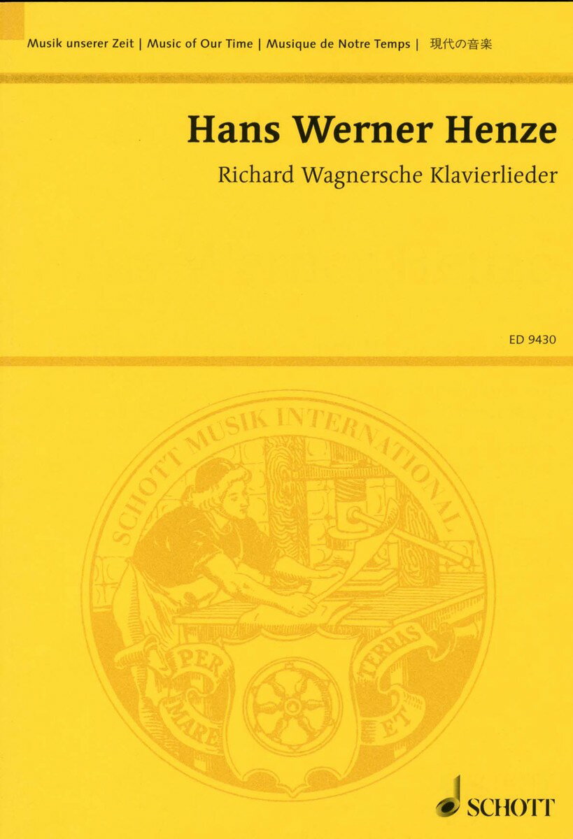 【輸入楽譜】ヘンツェ, Hans Werner: リヒャルト・ワーグナーの歌曲集〜2人の独唱者、混声合唱とオーケストラのための: スタディ・スコア