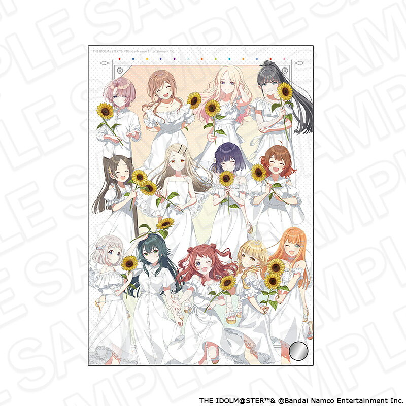 「学園アイドルマスター」からオーロラミニアクリルアート sunflower ver．が登場！【対象年齢】：15歳以上【商品サイズ (cm)】(幅×高さ）：12.8×18.2