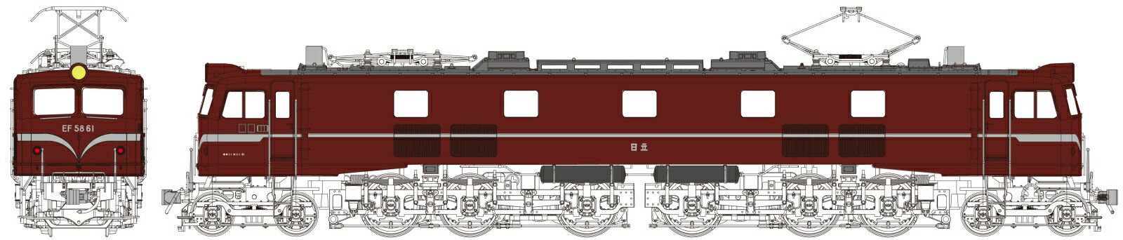 トラムウェイ 国鉄EF5861（一般使用時・深紅色)塗装済キット 【TW-EF58U2K】 (鉄道模型)