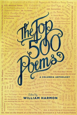 For the first time, here is our generation's definitive view of the greatest poetry in the English language. This collection of 500 poems is based on the collective choice of 550 critics, editors, and poets whose anthologies are indexed in The Columbia Granger's Index to Poetry. If you've wondered which collection of poetry to buy for yourself or as a special gift--this is it!