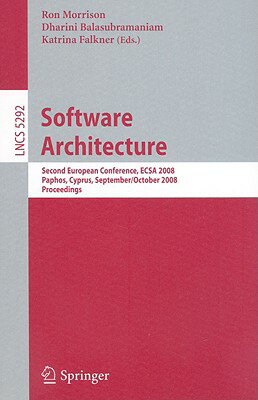 This book constitutes the refereed proceedings of the Second European Conference on Software Architecture, ECSA 2008, held in Paphos, Cyprus, in September/October 2008. The 12 revised full papers presented together with 2 keynote abstracts, 4 experience papers, 7 emerging research papers, and 12 research challenge poster papers were carefully reviewed and selected from 83 submissions. The papers focus on formalisms, technologies, and processes for describing, verifying, validating, transforming, building, and evolving software systems. Topics include architecture modeling, architecture description languages, architectural aspects, architecture analysis, transformation and synthesis, architecture evolution, quality attributes, model-driven engineering, built-in testing and architecture-based support for component-based and service-oriented systems.