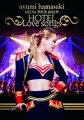 デビュー15周年に向けて5ヶ月連続リリース、第5弾！
3月8日（金）にLIVE DVD & Blu-ray『ayumi hamasaki ARENA TOUR 2012 A 〜HOTEL Love songs〜』発売決定！

2011年末から2012年10月まで全国13都市37公演で32万人を動員したアリーナツアーを完全映像化！
会場を架空のホテルに見立て繰り広げられるエンタテインメント・ショウ！
ミュージカルを彷彿とさせるようなステージングや誰もが知っている大ヒット曲をド派手な演出とともに魅せる浜崎あゆみショウの真髄、ここに極まる。圧巻は10月11日の最終公演にのみサプライズ出演を果たした氣志團とのコラボレーションによる「One Night Carnival」！学ラン姿で歌い踊る姿に、文字通り代々木が揺れた奇跡の一夜はこの作品でしか観ることができない！


◆◆◇期間限定封入特典◇◆◆
シリアルナンバー入りアクセスカード
【特典1】6月16日仙台公演「A Song is born」ストリーミング（2013年4月30日まで）
【特典2】2013年3月8日発売タイトルまで全5作購入者連動特典（応募期間：2013年3月8日〜2013年3月31日）
※無くなり次第終了とさせていただきます。

＜DISC-1＞
01. Happening Here
02. Song 4 u
03. feedback
04. Tell me why
05. reminds me
06. appears
07. Missing
08. a cup of tea
09. Shake It?
10. STEP you
11. NaNaNa
12. Sparkle
13. the next LOVE
14. Eyes, Smoke, Magic
15. kiss o' kill
16. Serenade in A minor
17. Ladies Night
18. Party queen
19. SURREAL 〜 evolution 〜 SURREAL
20. Love song

＜DISC-2＞
21. One Night Carnival
22. Boys & Girls
23. how beautiful you are
24. Thank U

★スクリーン映像（4タイトル）