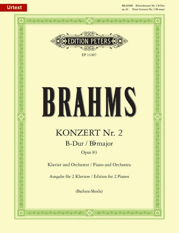 【輸入楽譜】ブラームス, Johannes: ピアノ協奏曲 第2番 変ロ長調 Op.83/原典版/バドゥラ=スコダ編