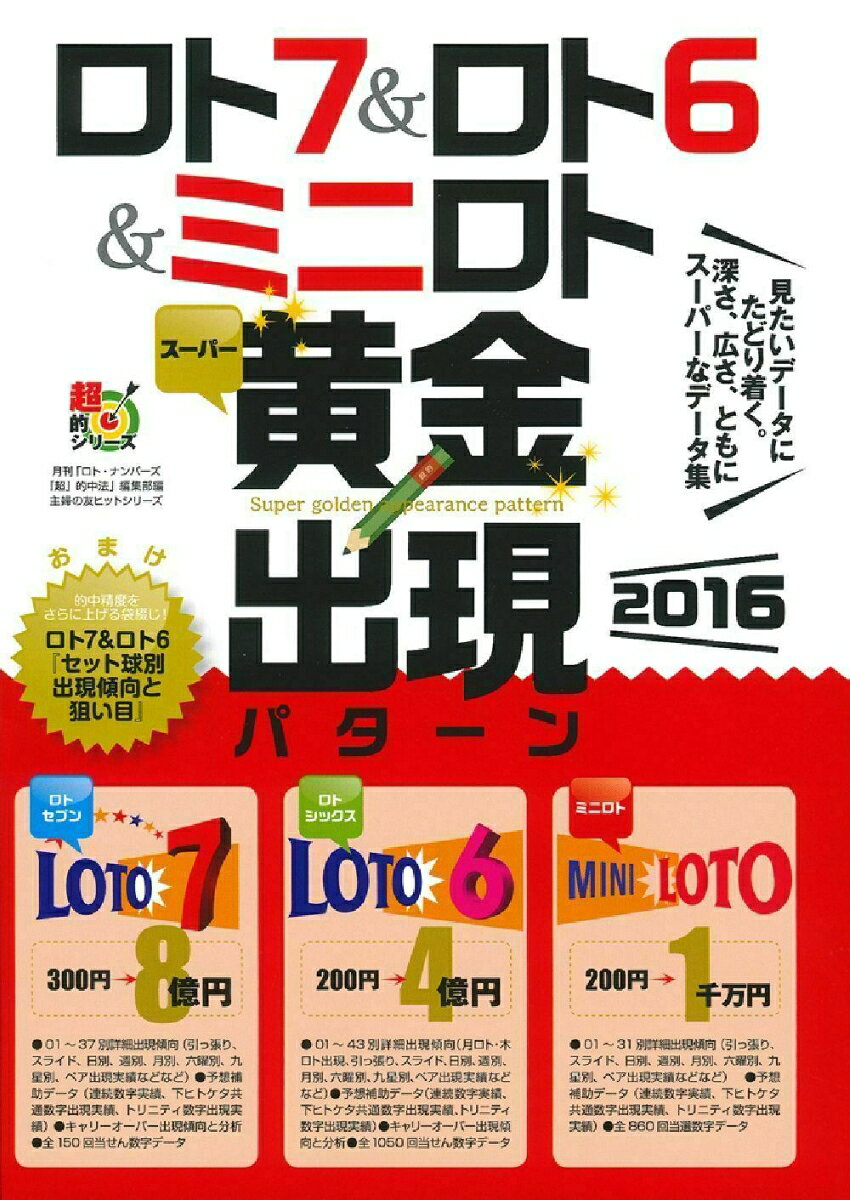 ロト7＆ロト6＆ミニロト　スーパー黄金出現パターン2016