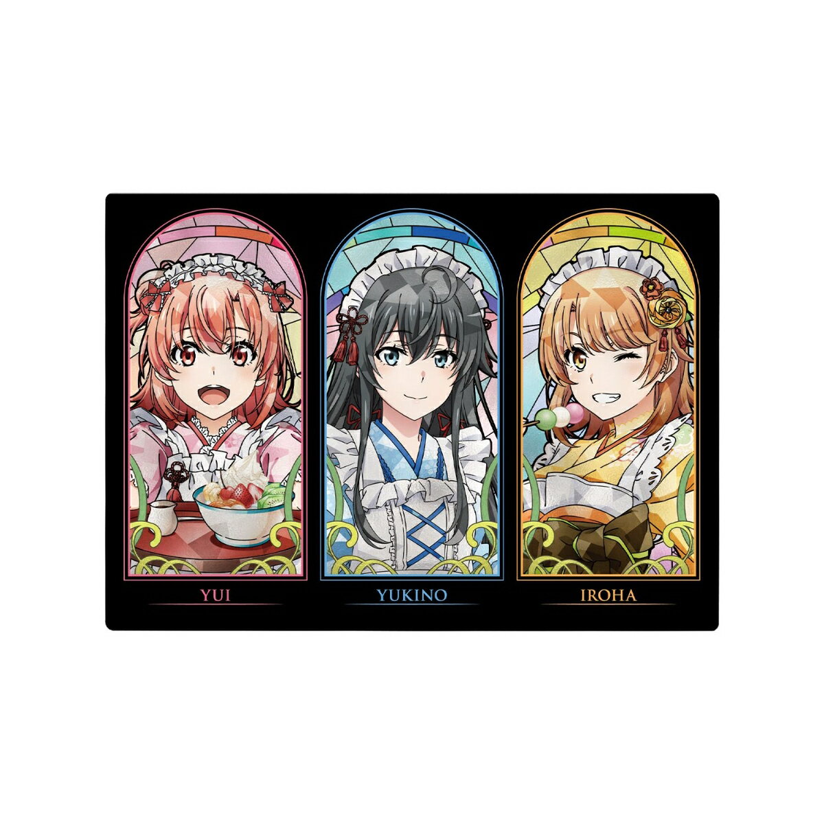 やはり俺の青春ラブコメはまちがっている。完描き下ろし 集合 和風メイド服ver. Aure Glass A6メタルアートパネル