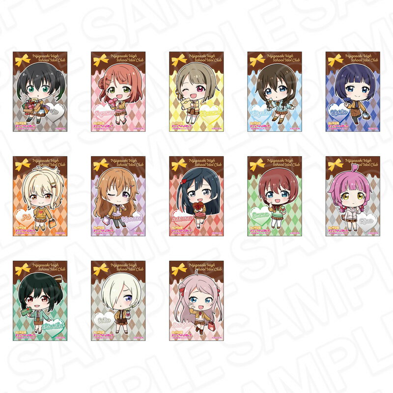 ラブライブ！虹ヶ咲学園スクールアイドル同好会 スクエアカンバッジ プレゼント デフォルメ ver