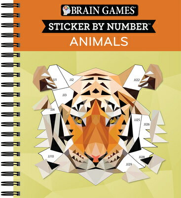 Brain Games - Sticker by Number: Animals - 2 Books in 1 (42 Images to Sticker) BRAIN GAMES - STICKER BY NUMBE （Brain Games - Sticker by Number） 