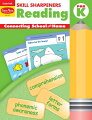 Skill Sharpeners Reading, PreK contains 21 units, each of which introduces a consonant letter. Each unit contains a cut-and-paste activity that introduces a consonant sound and three activity pages that reinforce reading readiness skills. There is one "Test Your Skills" assessment page for every four consonants introduced. Children also develop their fine motor skills by completing the fun activities.