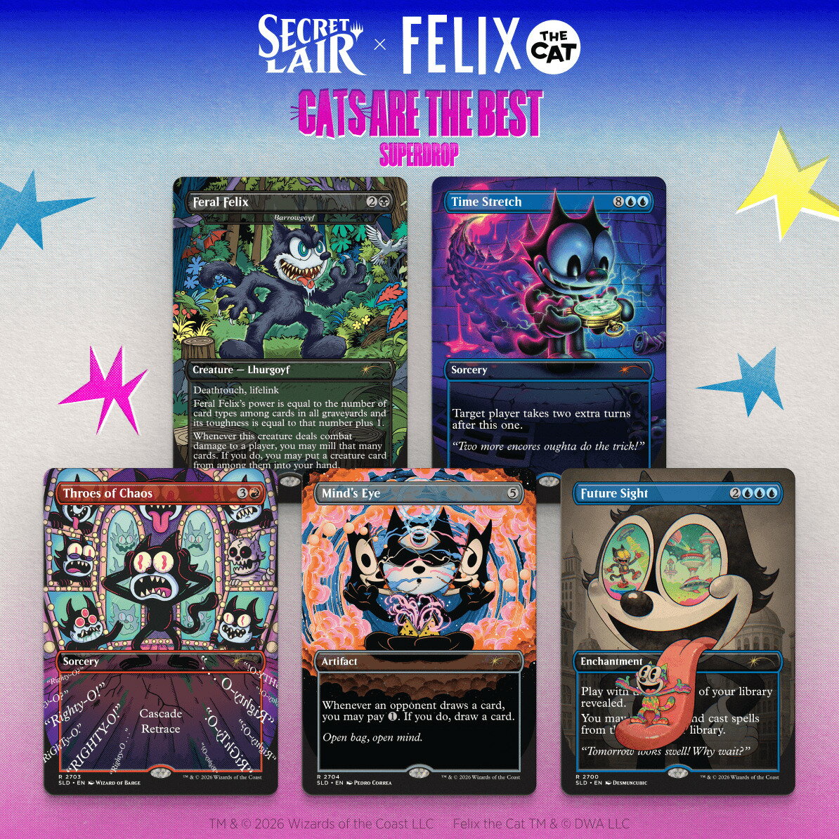 マジック：ザ・ギャザリング Secret Lair Cats are the Best Superdrop Secret Lair x Felix the Cat: Magic Bag of Tricks【クレジットカード決済限定】