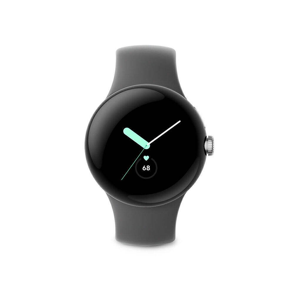 Google Pixel Watch Polished Silver ステンレス ケース / Charcoal アクティブ バンド（Wifi） - Image 2