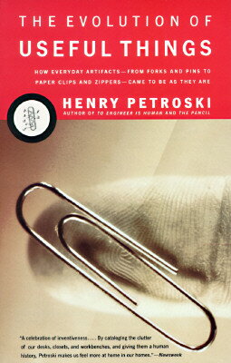 Petroski tells fascinating stories about the arduous processes that resulted in paper clips, Post-its, Phillips-head screwdrivers, Scotch tape, and fast-food "clamshell" containers. "Petroski . . . an examines the simplest . . . tools in our lives with an appraising eye."--Washington Post Book World. 45 illus.
邦題　『フォークの歯はなぜ四本になったか 実用品の進化論 』　
（平凡社ライブラリー）
9月26日朝日新聞・朝刊「広告欄 」に掲載