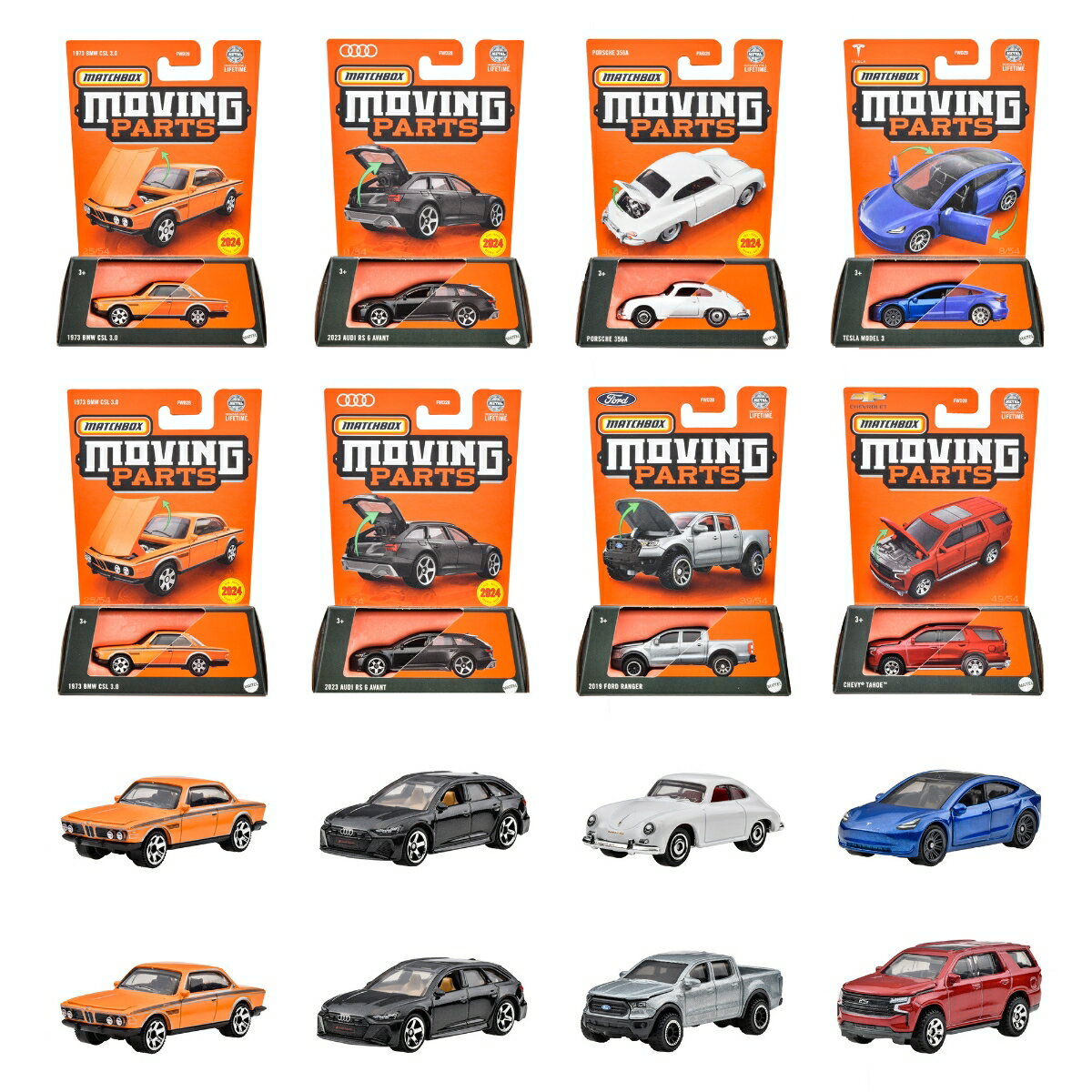 マッチボックス(Matchbox) ムービングパーツ アソート【ミニカー8台入り BOX販売】 【3才~】 988K-FWD28