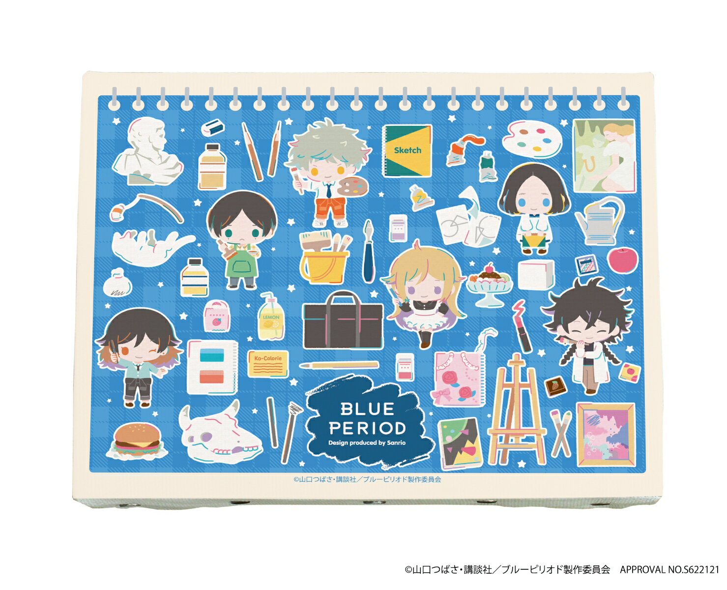キャンバスアート「TVアニメ『ブルーピリオド』Design produced by Sanrio」01/スケッチブックデザイン(描き下ろし)【グッズ】