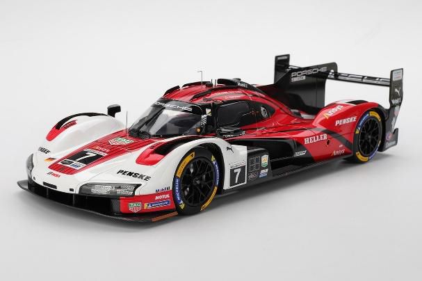 新旧スポーツカーやレーシングカーを精密にモデル化している「TOP SPEED（トップスピード）」の1/18スケール新作として、2024年に開催されたIMSA デイトナ24時間にて見事優勝を収めた「ポルシェ 963」が登場。
ポルシェ・ペンスキー・モータースポーツの#7です。

パッケージサイズ:約W37.0 x D22.8 x H16.5 (cm) 
素材:レジン

Prototype Sample-Approval Pending　版権元監修中、写真はサンプルのため実際の商品と異なる場合がございます。

※本案内に記載のパッケージサイズや素材は予告なく変更される場合がございます。予めご了承ください。
※メーカー都合により大幅な発売延期や発売中止が発生する場合がございます。予めご了承ください。

・ホビー系商品についての諸注意
メーカー都合により発売の大幅な延期が発生する可能性がございます。
予約商品についてはメーカーから順次入荷次第の発送となります。メーカー公表の発売日とは異なる場合がございますのでご了承ください。【対象年齢】：