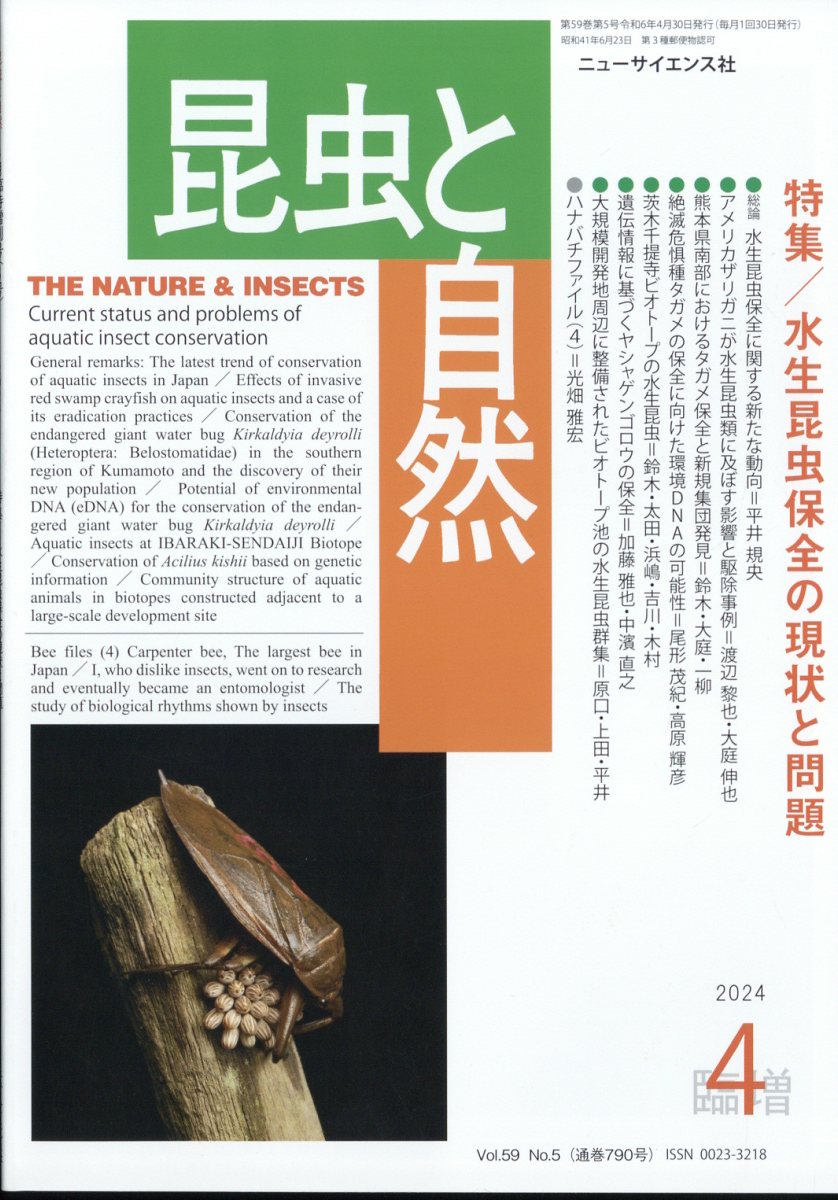 昆虫と自然増刊 水生昆虫の保全の現状と問題 2024年 4月号 [雑誌]