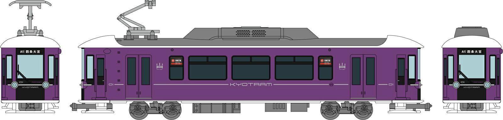 ジオコレ 鉄道コレクション 京福電気鉄道モボ1形 KYOTRAM(1号車) 【340461】 (鉄道模型 コレクション)