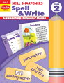 It has been proven that children benefit immensely when parents take an active role in their education. Skill Sharpeners Spell & Write provides grade-specific practice designed to keep written language skills sharp. Each of the 12 units in Spell & Write, Grade 2 is introduced by a story that establishes the unit theme and features some of the ten spelling words. Students are then presented with eight activity pages that provide meaningful spelling and writing practice, centering on the unit's theme.Each unit ends with a Test Your Skills assessment page. Students take a spelling test, edit a sentence, and answer questions about the skills presented in the unit.