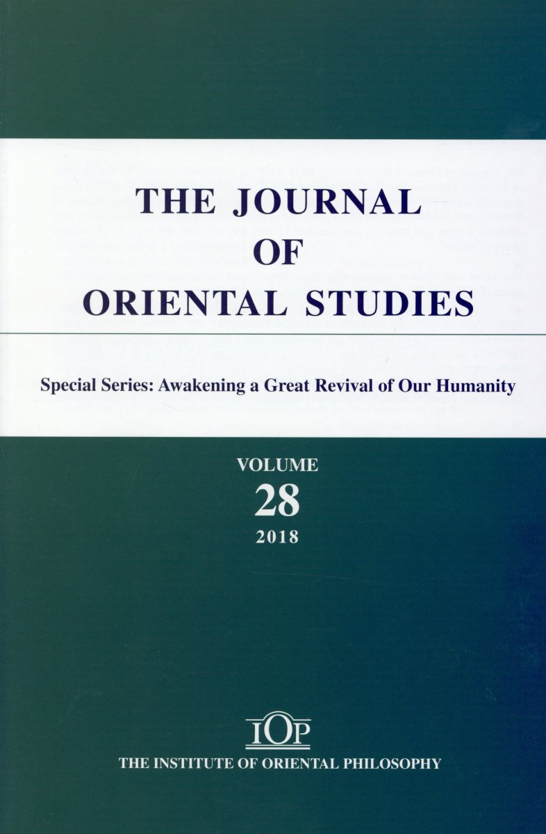 The Journal of Oriental Studies28 Special SeriesAwakening a Great Re...