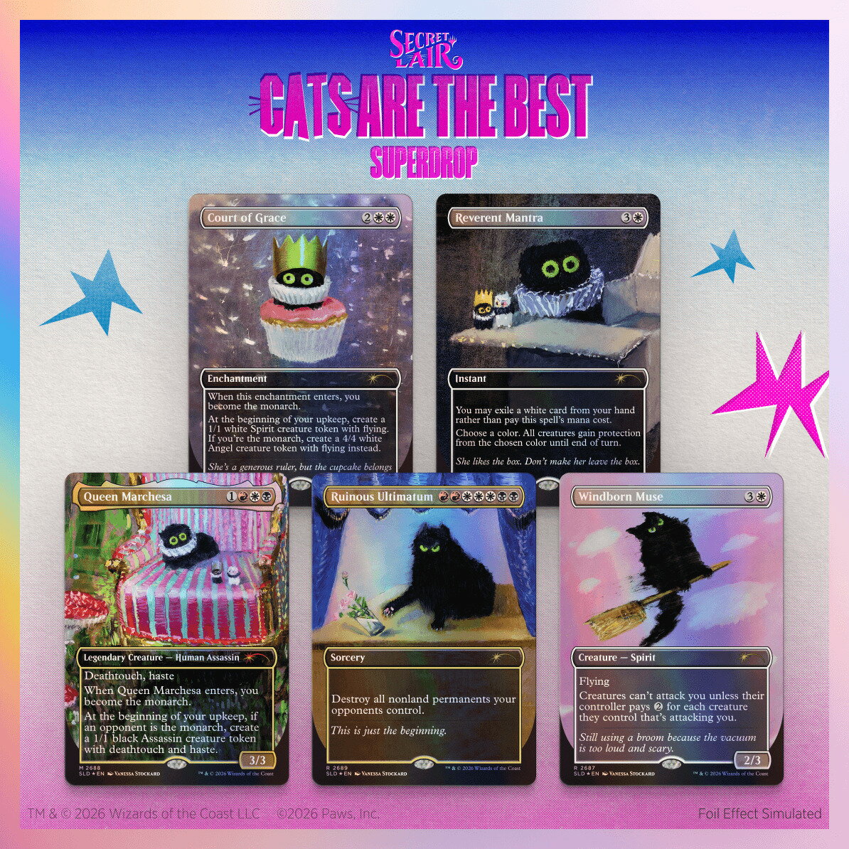 マジック：ザ・ギャザリング Secret Lair Cats are the Best Superdrop Purr Majesty Edition【クレジットカード決済限定】