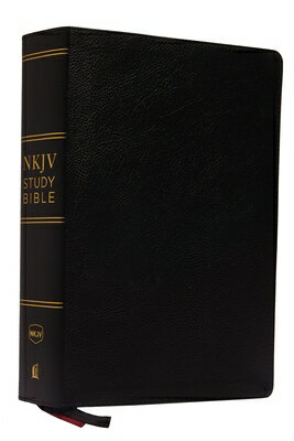 NKJV Study Bible, Premium Bonded Leather, Black, Red Letter Edition, Comfort Print: The Complete Res NKJV STUDY BIBLE PREMIUM BOND [ Thomas Nelson ]