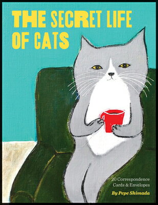 The Secret Life of Cats Correspondence Cards: (Funny Kitty Portrait Flat Cards by Japanese Artist, C