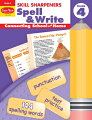 It has been proven that children benefit immensely when parents take an active role in their education. Skill Sharpeners Spell & Write provides grade-specific practice designed to keep written language skills sharp. Each of the 12 units in Spell & Write, Grade 4 is introduced by a story that establishes the unit theme and features some of the twelve spelling words. Students are then presented with eight activity pages that provide meaningful spelling and writing practice centering on the unit theme.Each unit ends with a Test Your Skills assessment page. Students take a spelling test, edit a sentence, and answer questions about the skills presented in the unit.