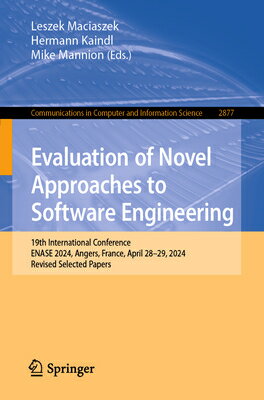Evaluation of Novel Approaches to Software Engineering: 19th International Conference, Enase 2024, A