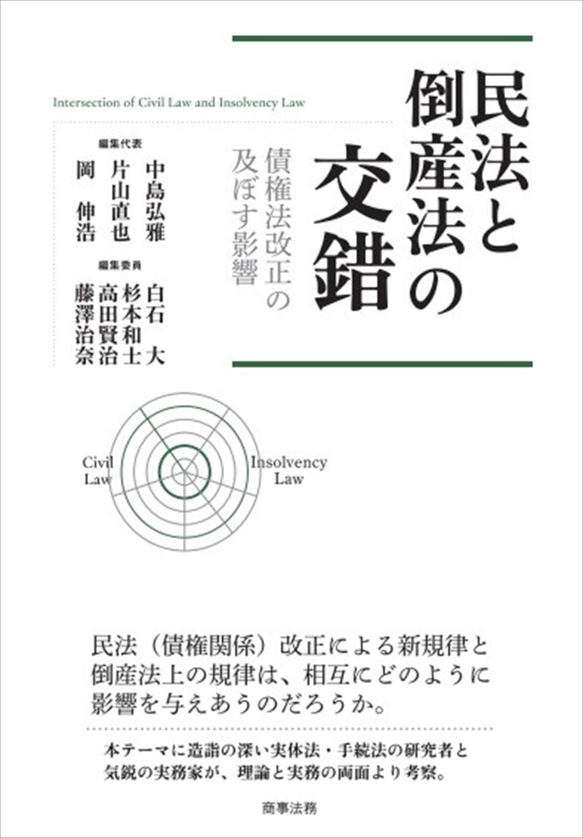 民法（債権関係）改正による新規律と倒産法上の規律は、相互にどのように影響を与えあうのだろうか。本テーマに造詣の深い実体法・手続法の研究者と気鋭の実務家が、理論と実務の両面より考察。