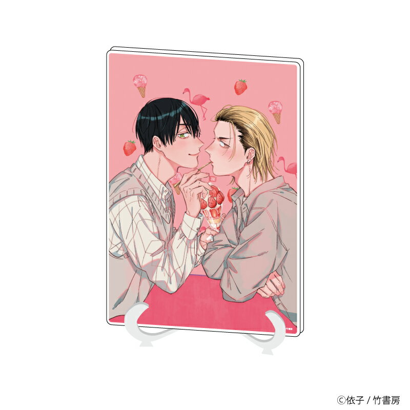 アクリルアートボード(A5サイズ)「依子先生」01/ワル/ヤンキーのギャップ萌えめがねBLフェア(公式イラスト)【グッズ】