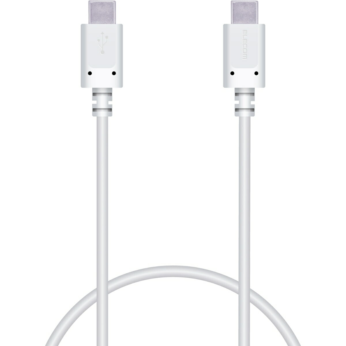 USB Type C ケーブル ( タイプ C to C ) 0.5m PD 60W 【 iPhone15 Android スマホ PC Type-C 機器対応 】 RoHS指令準拠 ホワイト