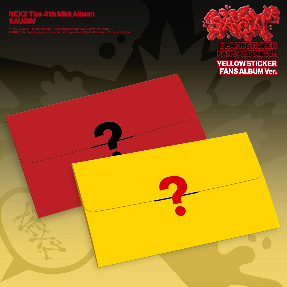 【先着特典】SAUCIN': 4th Mini Album (STICKER Ver.)(ランダムバージョン) ＜完全数量限定生産盤＞ ［ミュージックカード］（KOR）(フォトカード（7種ランダム1枚）)