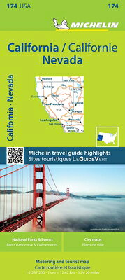 Michelin USA California, Nevada Map 174 MAP-MICHELIN USA CALIFORNIA NE （Michelin Zoom USA Maps） 
