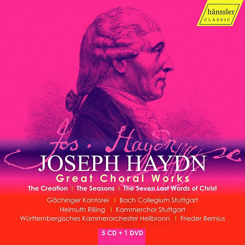 ハイドン（1732ー1809）value ハイドン 発売日：2021年11月12日 予約締切日：2021年11月08日 Great Choral Works : Rilling / Stuttgart Bach Collegium, Bernius / Stuttgart Kammerchor (5CD) (+DVD) JAN：0881488210545 HC21054 Hanssler CD クラシック 声楽曲 輸入盤