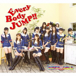 SUPER☆GiRLSエビバディ ジャンプ スーパーガールズ 発売日：2012年02月01日 予約締切日：2012年01月25日 EVERYBODY JUMP!! JAN：4988064390564 AVCDー39056 エイベックス・ミュージック・クリエイティヴ(株) エイベックス・ミュージック・クリエイティヴ(株) [Disc1] 『EveryBody JUMP!!』／CD アーティスト：SUPER☆GiRLS 曲目タイトル： &nbsp;1. Welcome to □ S☆G Show!! 2 [1:23] &nbsp;2. 女子力←パラダイス [4:31] &nbsp;3. 絶対自分前進宣言! [4:00] &nbsp;4. がんばって 青春 [4:37] &nbsp;5. メガ★トゥインクル [3:38] &nbsp;6. シェルターなんかいらない [3:46] &nbsp;7. 夕焼け空に、また明日。 [5:24] &nbsp;8. My dream [4:25] &nbsp;9. MAX!乙女心 [4:36] &nbsp;10. BELIEVER [4:33] &nbsp;11. EveryBody JUMP!! [4:10] &nbsp;12. Dear〜未来の地図〜 [5:00] &nbsp;13. 笑顔の羽根 [4:58] [Disc2] 『EveryBody JUMP!!』／DVD アーティスト：SUPER☆GiRLS 曲目タイトル： 1.がんばって 青春 (Music Video)[ー] 2.MAX!乙女心 (Music Video)[ー] 3.女子力←パラダイス (Music Video)[ー] 4.EveryBody JUMP!! (Music Video)[ー] 5.EveryBody JUMP!! (Music Video Making) (映像特典)[ー] CD JーPOP ポップス DVD・ブルーレイ付