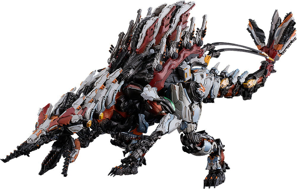 世界的人気を誇るオープンワールドゲーム『Horizon Forbidden West』より、大型機械獣「スロータースパイン」がプラモデル化！

・全長約390mmにも及ぶ超ビッグスケール。
・高密度な全身のディティールを徹底再現。
・各関節可動。引き出し式関節により首・尻尾のスイングが可能。
・プラズマスパインランチャー、スパインテイルランサーなど特徴的な武装の造形を再現。
・両脚のプラズマチャージャーは収納・展開状態を選択可能。
・機体各部のパーツを取り外すことで部位破壊状態を再現可能。
・巨体を支えるために、股関節には組み立て済みのクリック関節を採用。
・ディスプレイ用台座付属
・水転写デカール付属。

※掲載の写真はサンプル品を撮影しています。実際の商品とは一部仕様等異なる場合があります。

&copy; 2026 Sony Interactive Entertainment Europe. Horizon Forbidden West is a trademark of Sony Interactive Entertainment LLC.

・ホビー系商品についての諸注意
メーカー都合により発売の大幅な延期が発生する可能性がございます。
予約商品についてはメーカーから順次入荷次第の発送となります。メーカー公表の発売日とは異なる場合がございますのでご了承ください。【対象年齢】：【商品サイズ (cm)】(幅）：39