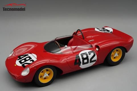 テクノモデル 1/18 フェラーリ 206 Dino SP Cesana Sestriere 1965 優勝車 #482 Scuderia SEFAC L. Scarfiotti 【TM18-234C】 (ミニカー)